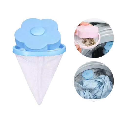 XOQ - Filter Bag Kantong Pembersih Kotoran Mesin Cuci / Laundry Mesh Bag / Kantong Saring Filter Mesin Cuci Motif Bunga