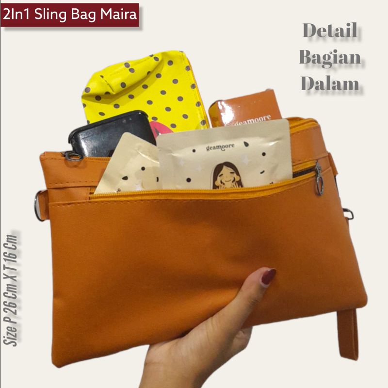 MAIRA SLING BAG 2 RUANG FREE 2 TALI