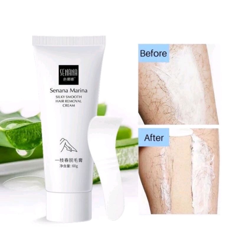 SENANA MARINA HAIR REMOVAL PERONTOK BULU KETIAK KAKI / SENANA WHITENING CLEANSES SKIN ULTIMATE (Free
