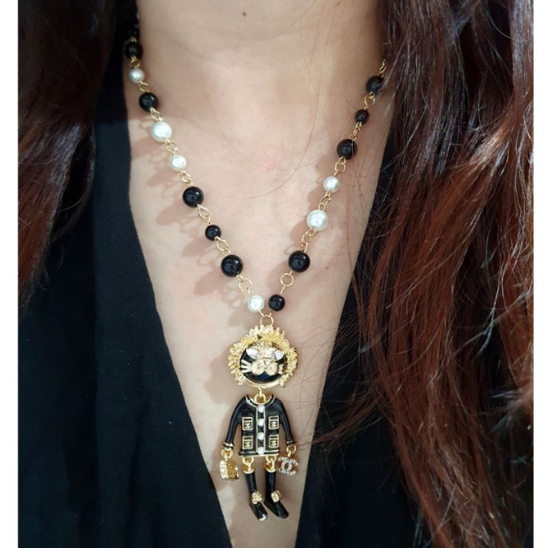 Kalung Premium Lapis Silver925 perak mix mutiara pearl import Tidak karatan Premium Quality K882