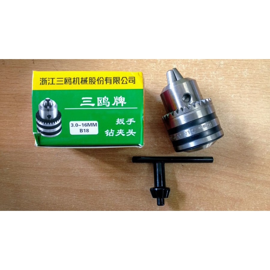 Drill Chuck | Kepala Bor 3 - 16mm B18 (SAN OU)