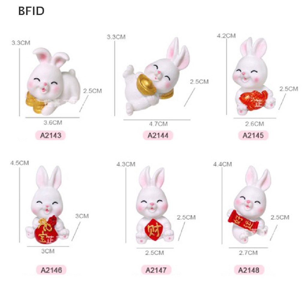 [BFID] 1pc Lucu Kartun Kelinci Putih Mikro Lanskap Resin Dekorasi Kerajinan Berkebun [ID]