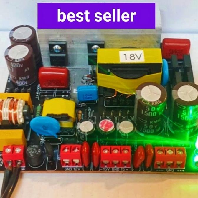 SMPS TRAFO SWITCHING 10A CT 18V 200WATT EXTRA 1.5A CT15&0-12V