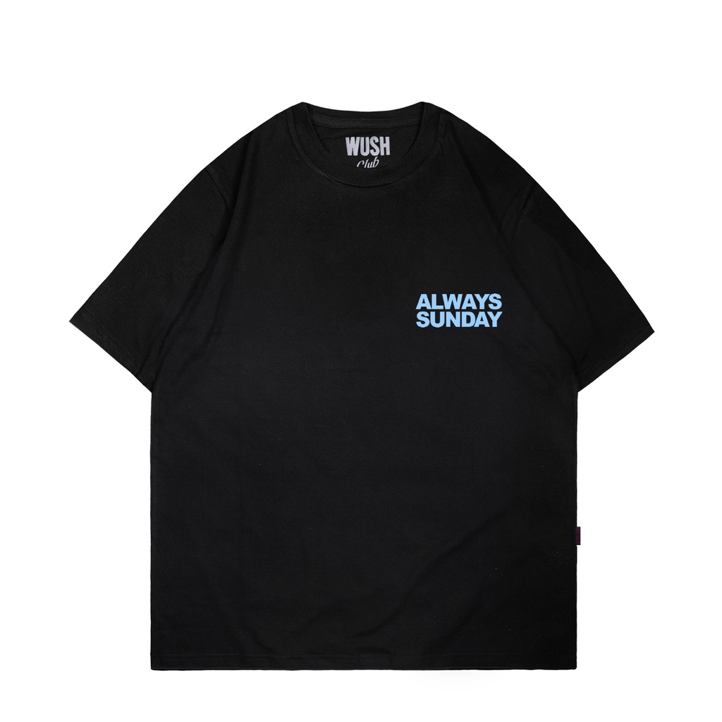 Baju Kaos Distro pria wanita Streetwear Premium Wush Club Sunday Tee