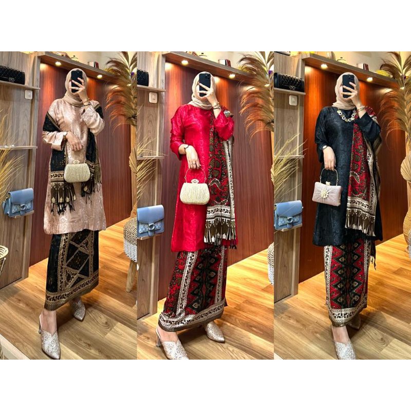 BAJU KURUNG BASIBA/BASIBA SILK MOTIF