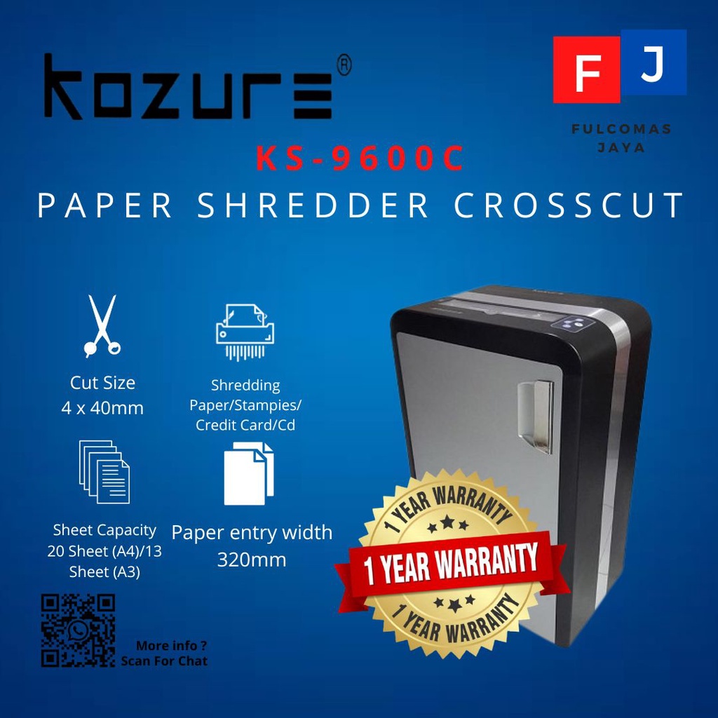 Kozure Penghancur kertas kozure ks 9600c