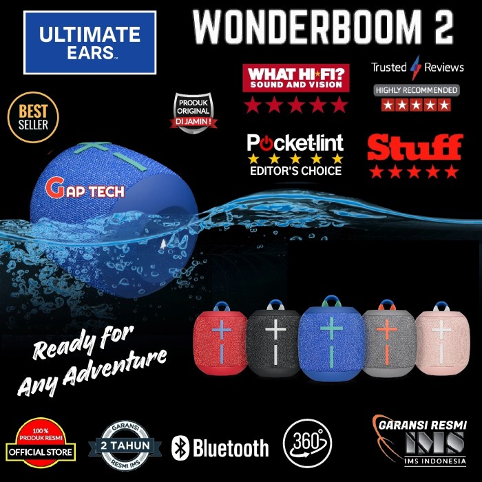 Ultimate Ears Ue Wonderboom 2 / Wonderboom2 Portable Bluetooth Speaker