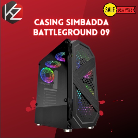 Casing Simbadda BattleGround 09 - ATX, MATX Tempered Glass