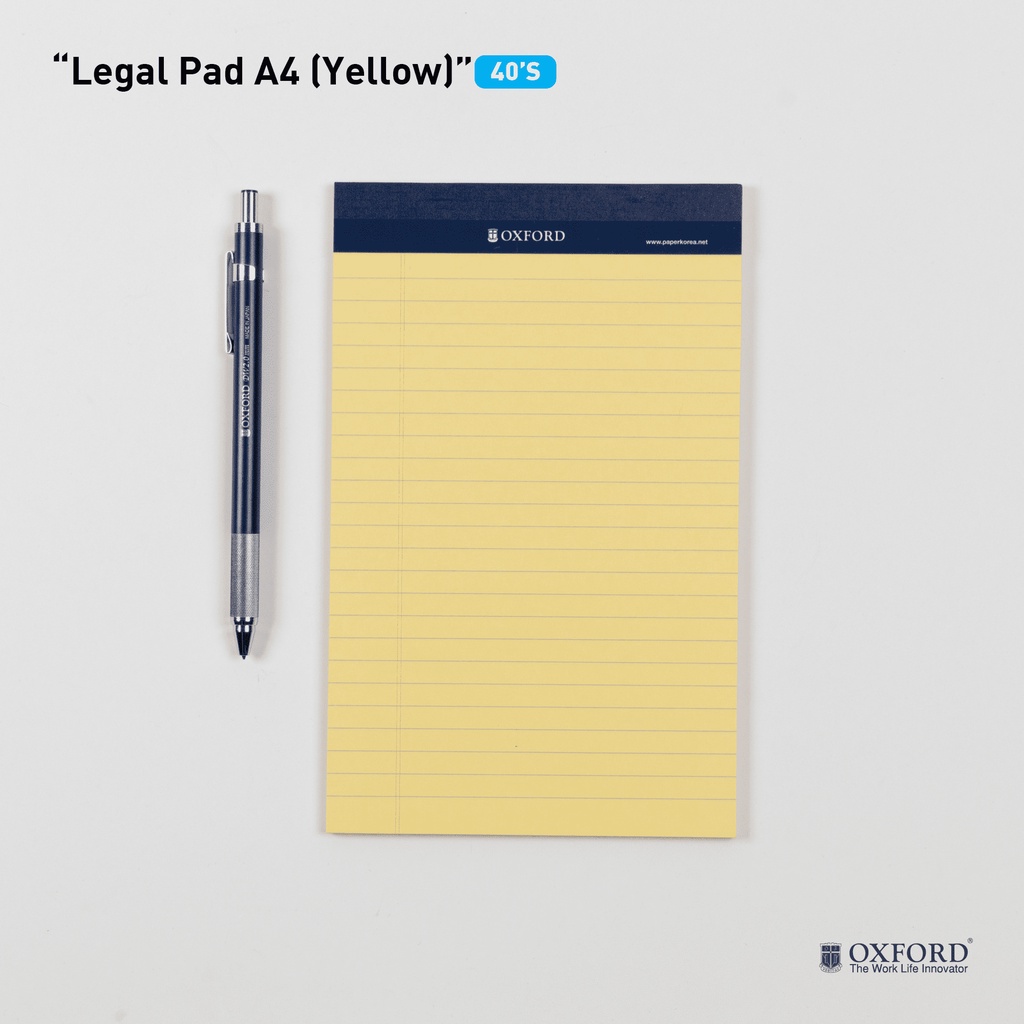 

Legal Pad A4 40S Yellow