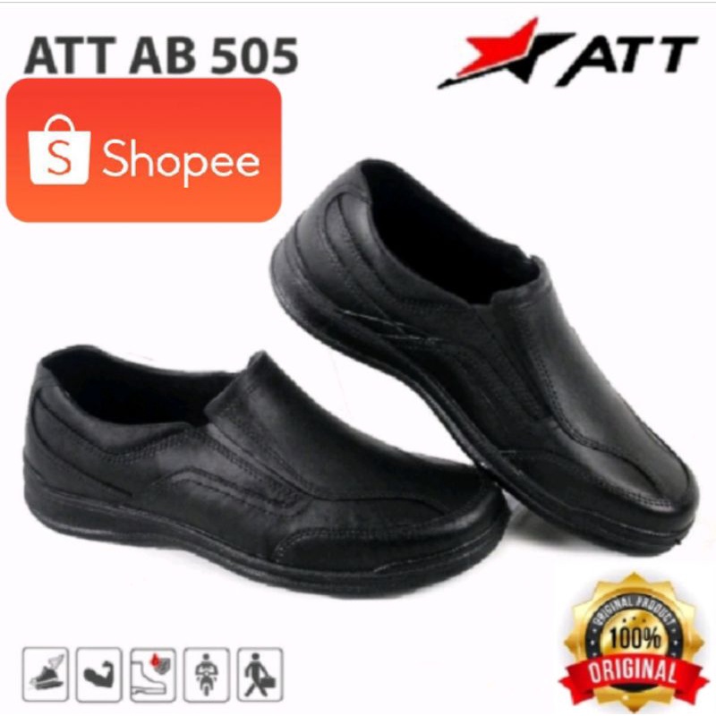 sepatu slip on karet pro att Sepatu Karet Pria ATT Sepatu Pantofel Karet ATT Hitam