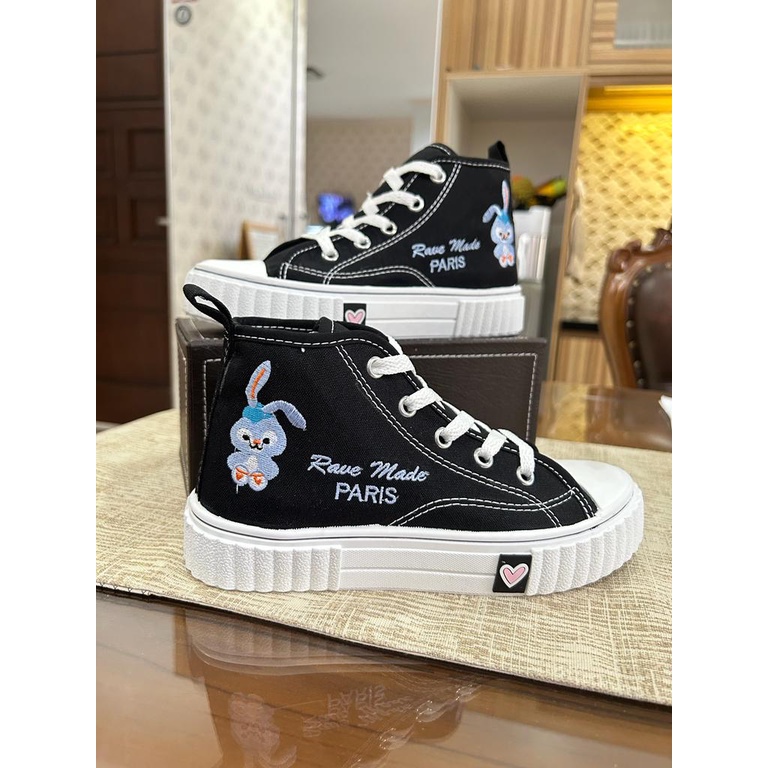 Sepatu Wanita Sneakers High Rave-Pariss Import PTB009