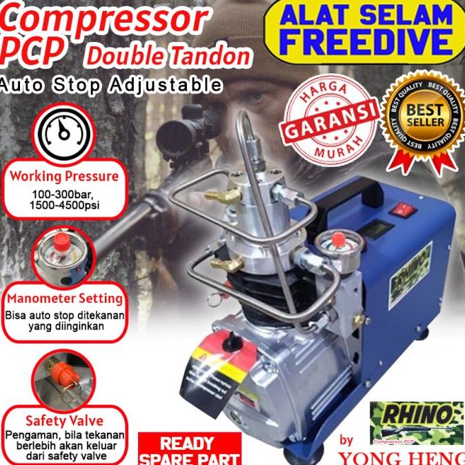 Mini Compressor Kompresor Pompa PCP Senapan Rhino Auto Stop Adjustable