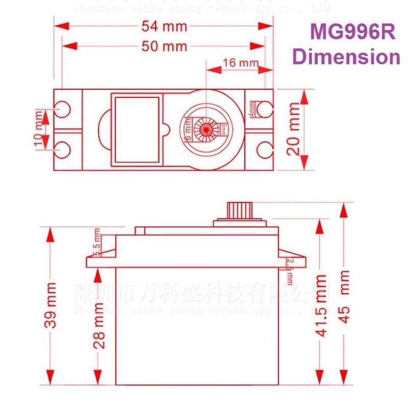 MG996R Micro Servo MG996 Metal Torque Arduino Gear Tower Pro Hi Servo Motor Boat Module Helicopter