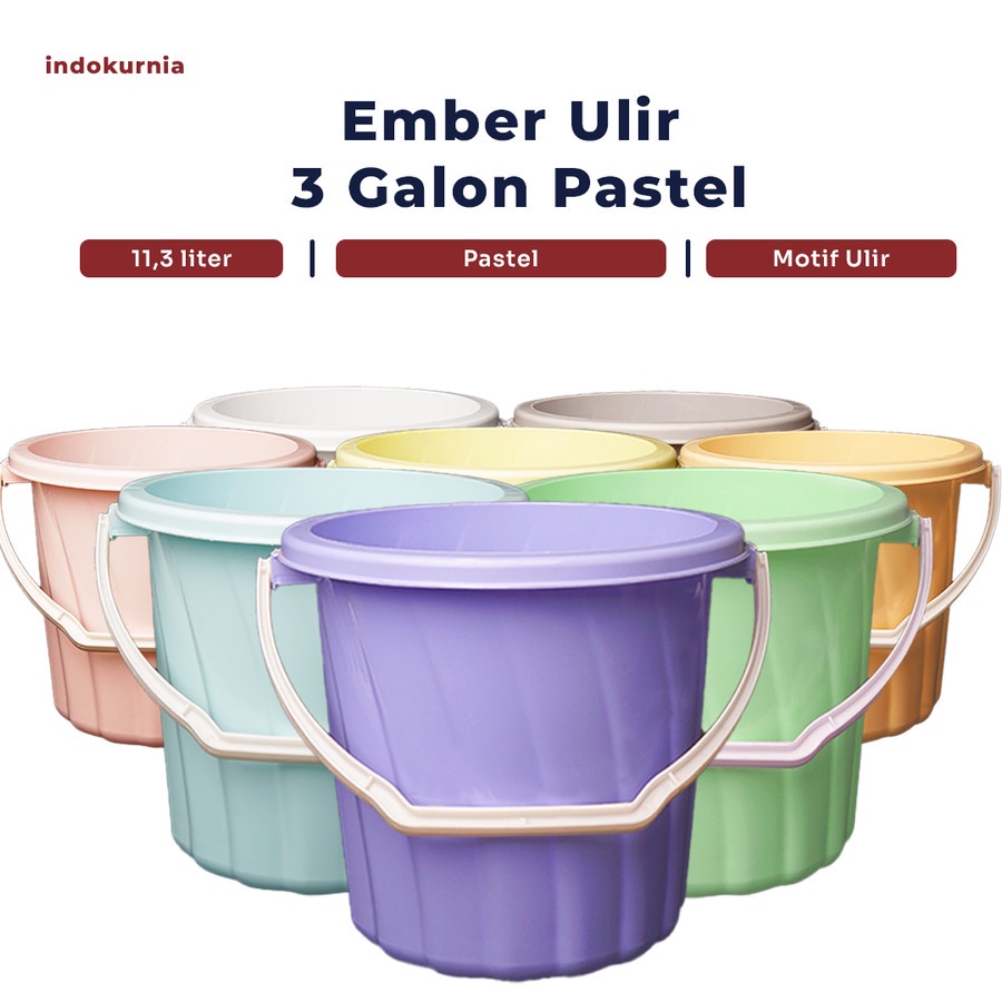 IK - Ember Plastik Ulir 3 Galon PASTEL EMBER 11 LITER TERMURAH