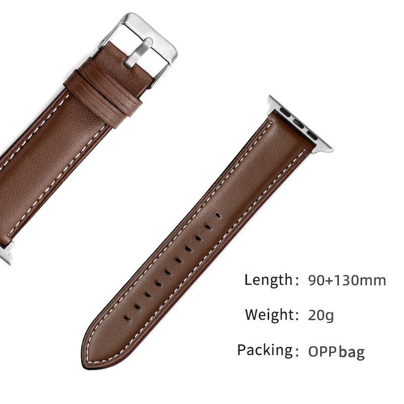 Slim Leather Watch Strap Ultra 8 7 6 5 4 SE  for iWatch Series 49mm 41mm 45mm iWatch Tali jam/aksesoris jam tangan