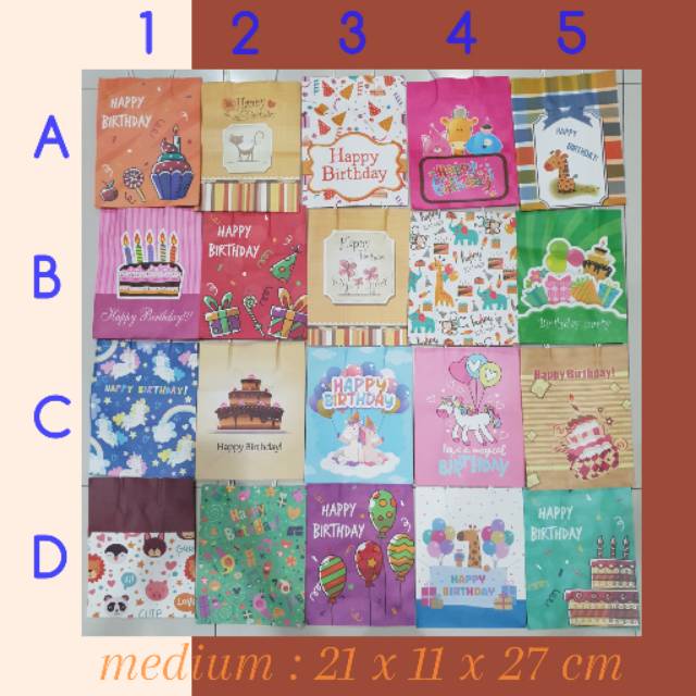 

Birthday Paper Bag | Tas Kado Ulang Tahun Size Medium