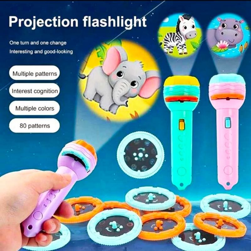 Mainan Anak Senter Lampu Proyektor Mini Edukasi Proyektor