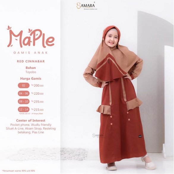 Sarimbit Keluarga Couple Muslim Terbaru 2023 Maple Red Paling Trending