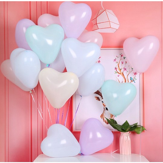 BALON LOVE PASTEL 10 INCH / Ballon Macaron Latex Ulang Tahun Pesta Ultah Party Murah