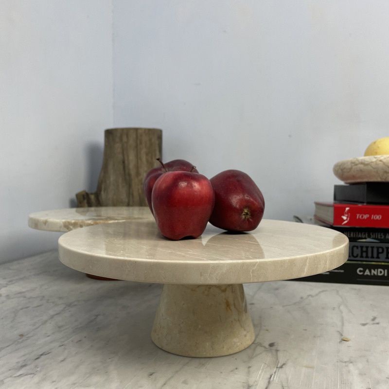 Marble Cake Tray | Marble Stand | Marble Turntable | Nampan Kue Marmer | Nampan Marmer Kue 28 cm