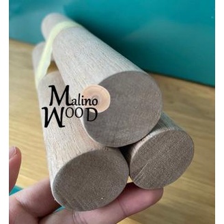 Dowel Kayu Ulin Macrame Kayu Stik Bulat Diameter 1 cm Panjang 100 cm
