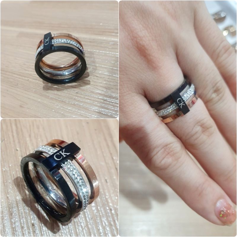 Cincin Titanium asli Harga perpcs Rosegold Anti karat anti alergi Ring Stainless steel ori Premium Quality Ct013