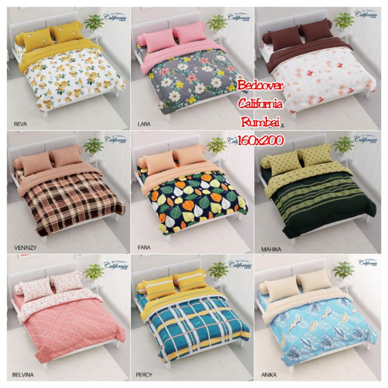 BEDCOVER CALIFORNIA 160X200 (SPREI RUMBAI)