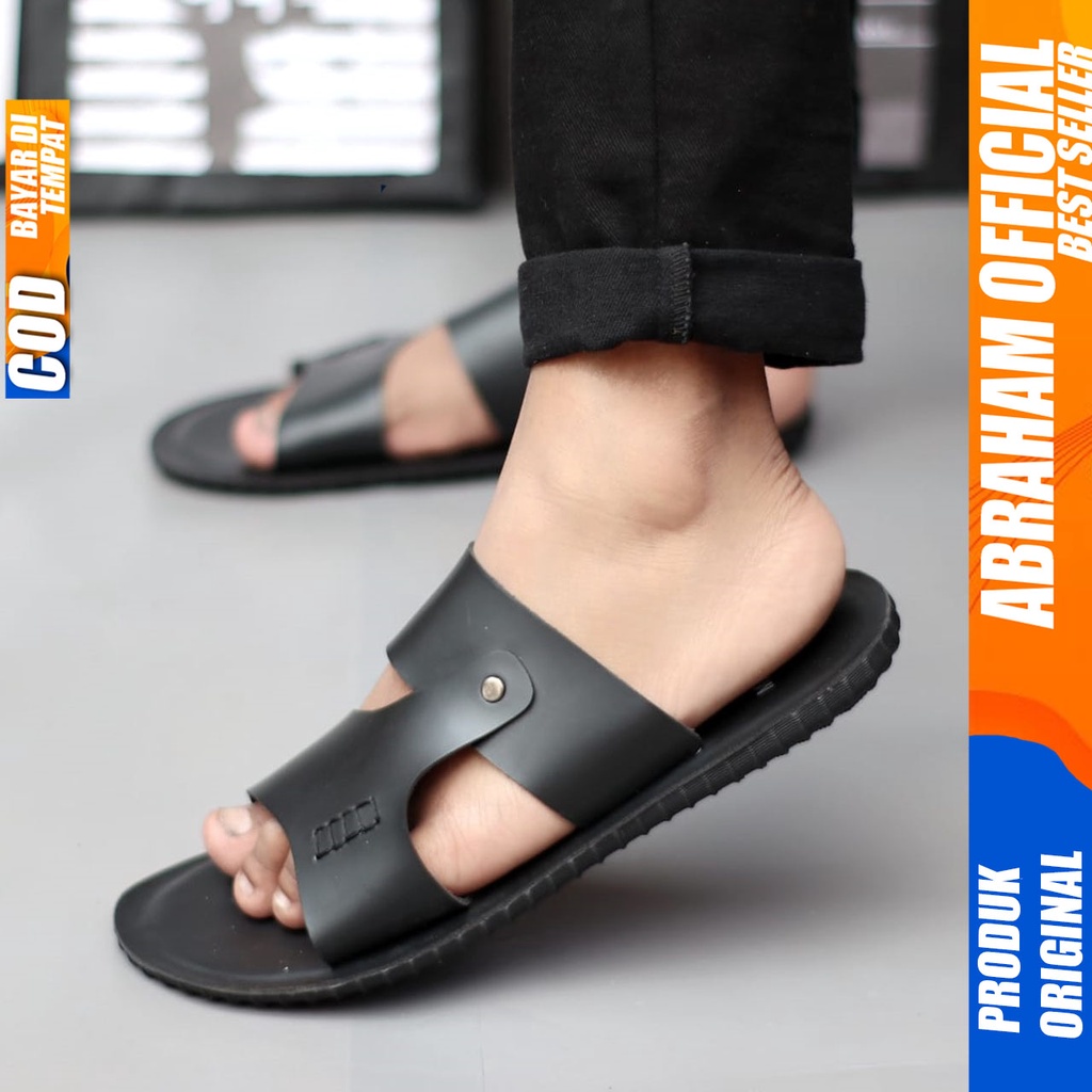 Sandal Slide Pria Sendal Selop Pria Ringan Abraham PANTHER