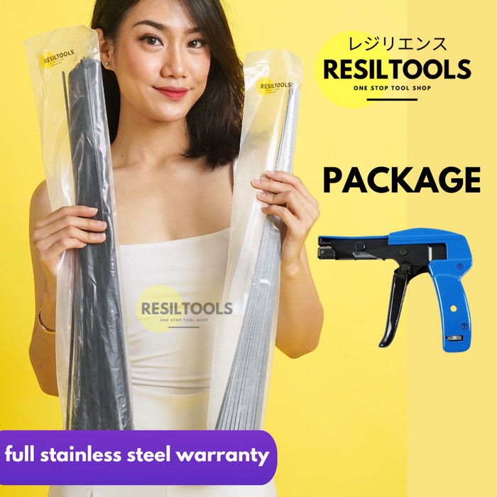 

Holder Paket Cable Ties Full Stainless 4.6 X 350 Mm Pemasang Cable Tis Gun