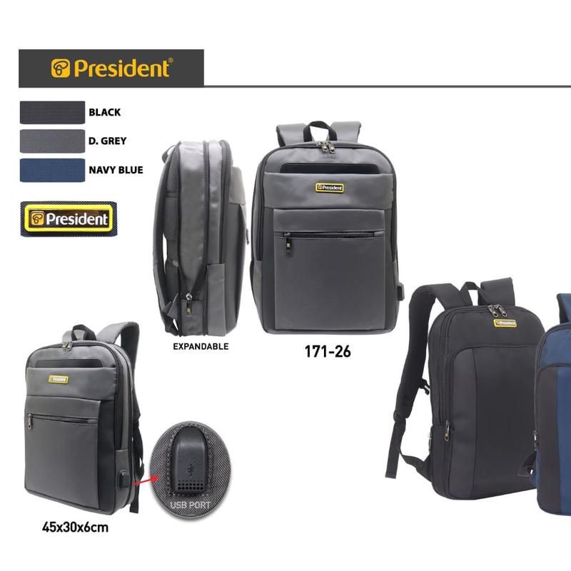 TAS RANSEL PRESIDENT ORIGINAL /TAS RANSEL PRESIDENT LAPTOP/TAS RANSEL CEWEK COWOK PRESIDENT ORIGINAL