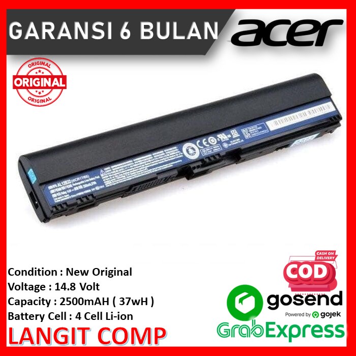 Slim Baterai Acer Aspire One 725 756 AL12X32 AL12B72