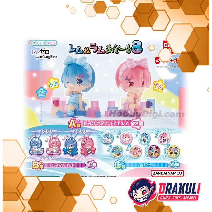 Gacha Gashapon Re Zero Rem Ram Asst 8