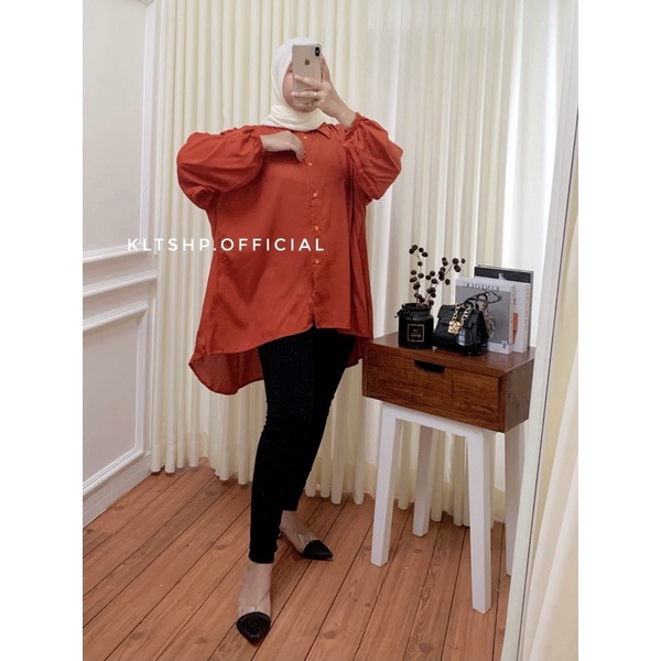 VS - HANNA SHIRT KEMEJA RAYON OVERSIZE JUMBO