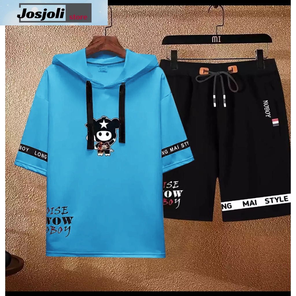 JOSJOLI_STORE/Stelan Hoodie Oise/Satu Stel Atasan dan Bawahan Pria Dewasa/Fit M to XL