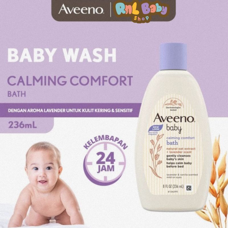 Aveeno Baby Calming Comfort Bath 236 ml - Shampo &amp; Sabun Mandi Bayi