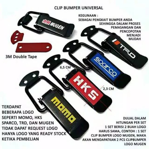 Klip Bumper Mobil dan Motor ukuran kecil