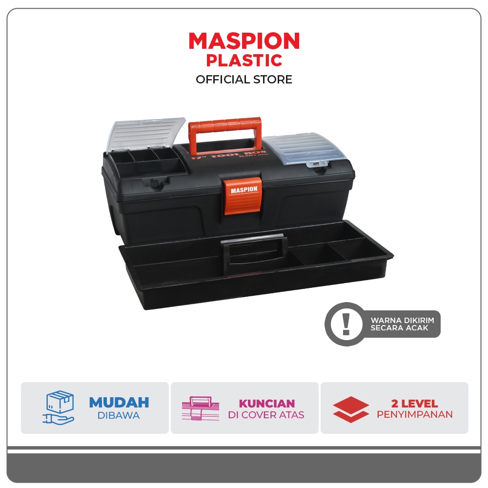 Maspion Kotak Perkakas Plastik Tools Box Classy 17