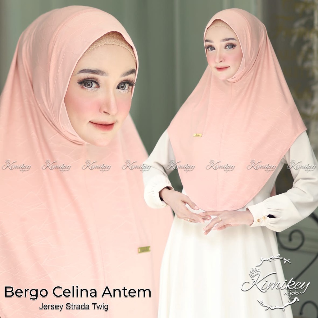 Bergo Instan Non Pad Celina Antem Bahan Jersey  Strada Twig By Kimikey