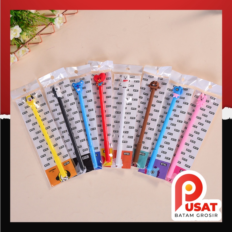 

Pusat Batam Grosir - S466 (PACKINGAN) Pulpen Fancy Gel Pena Karakter Army KPOP / Stationary