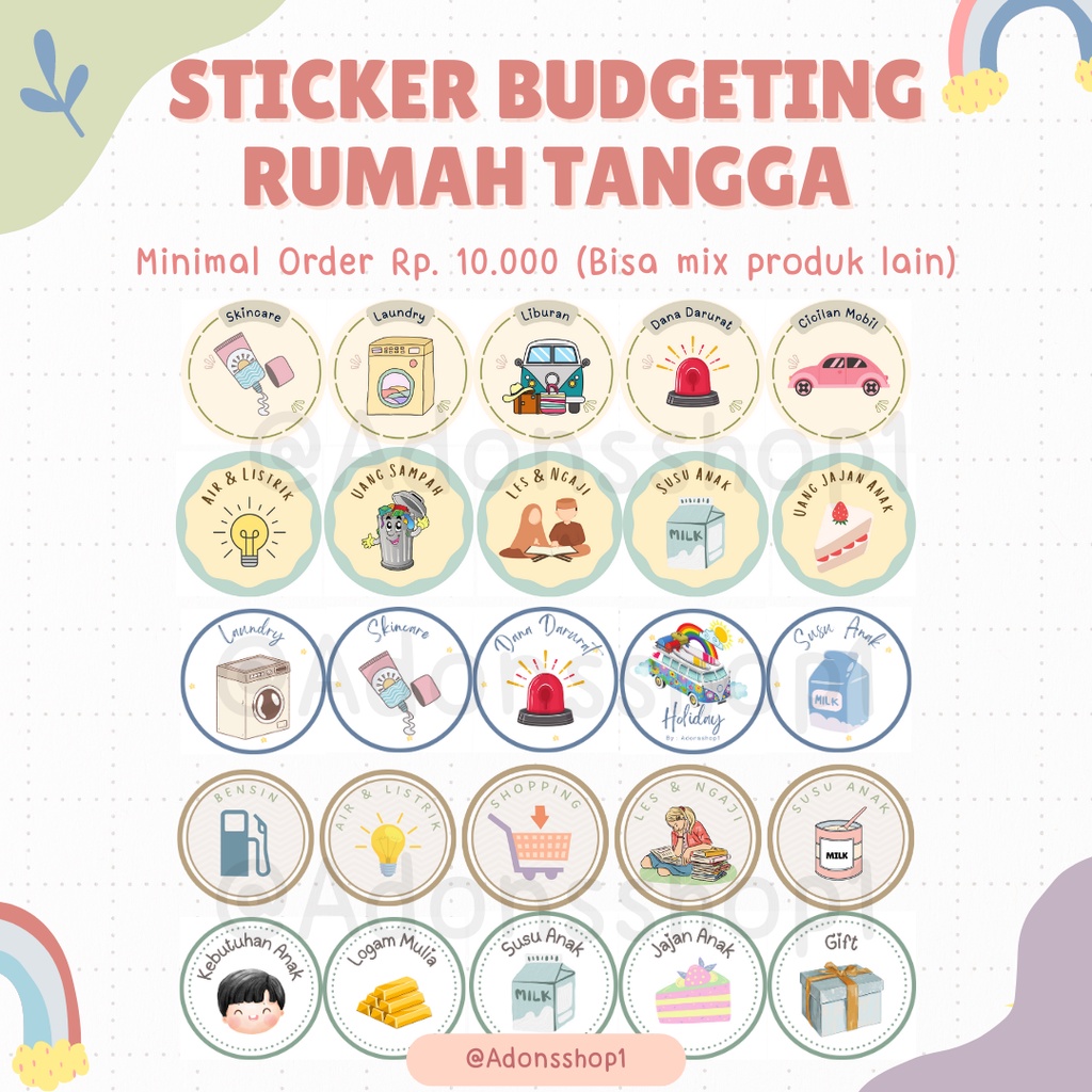 

[PART 5] STICKER BUDGETING / Stiker Menabung / Dompet Keuangan / Stiker Anggaran / Sinking Fund