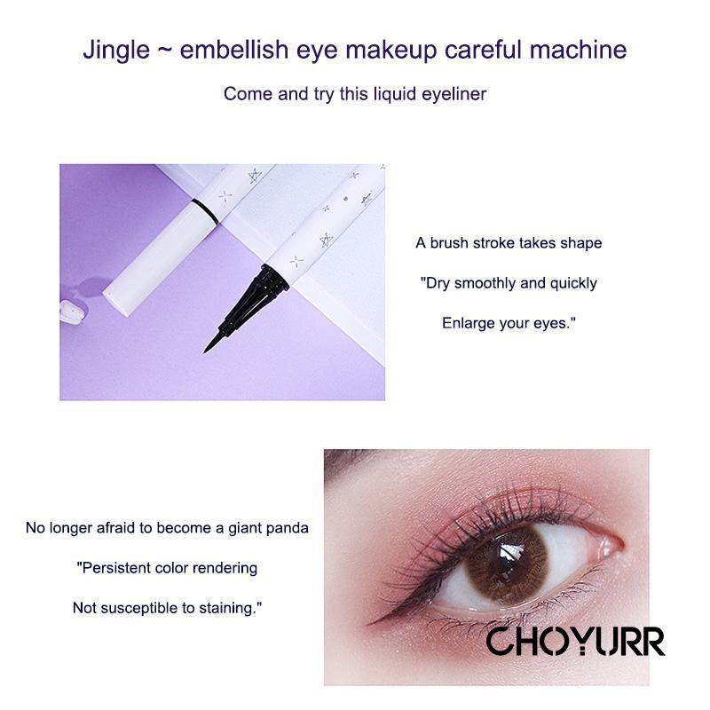 【COD】Eyeliner Cair Cepat kering Tahan air Tahan keringat Tahan lama Pena Tipis Berbintang Murah Korea-CH