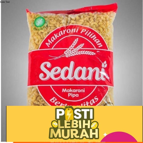 

Makaroni SEDANI pasta Pipa 1KG Tersedia kemasan repack dibawah 1 kg