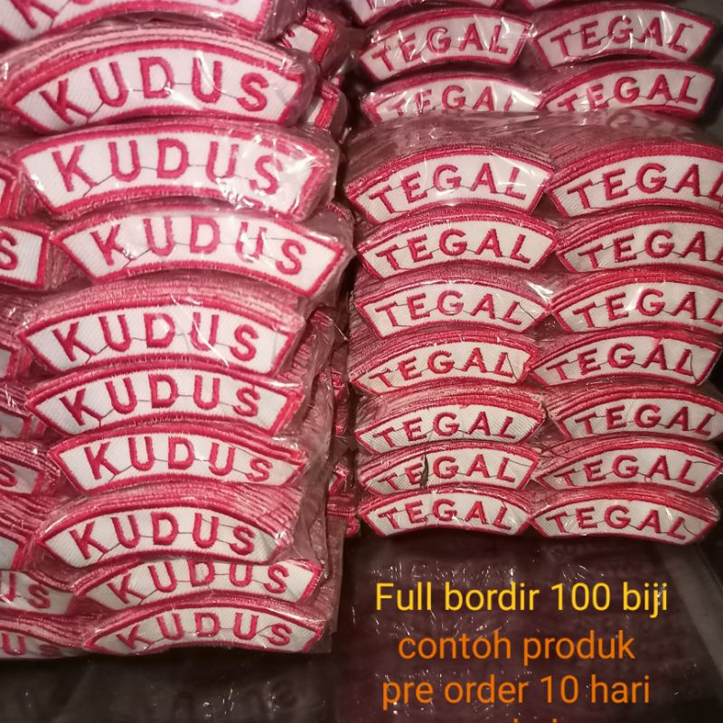 Badge Kwarcab Custom Full Bordir 100 biji