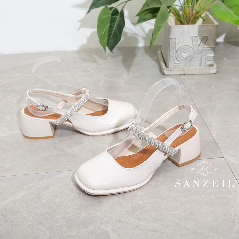 0160 Sanzeil Mona - Sepatu Heels Wanita Kasual Shoes Fashion