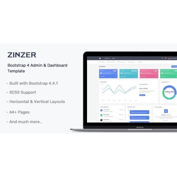 Template Admin Zinzer Admin Dashboard Template