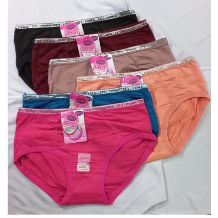 Grosir 6 Pcs CD Wanita Celana Dalam Perempuan Fema Lembut Ukuran L XL Murah
