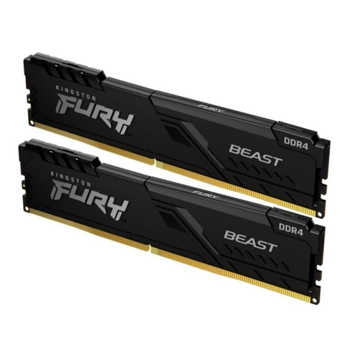 Kingston RAM PC 32GB (16GB x2) DDR4 PC3200 Fury Beast KF432C16BBK2/32 RESMI