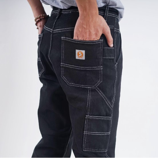 CELANA PANJANG DENIM PRIA SUPER EGO | SECARP BLACK