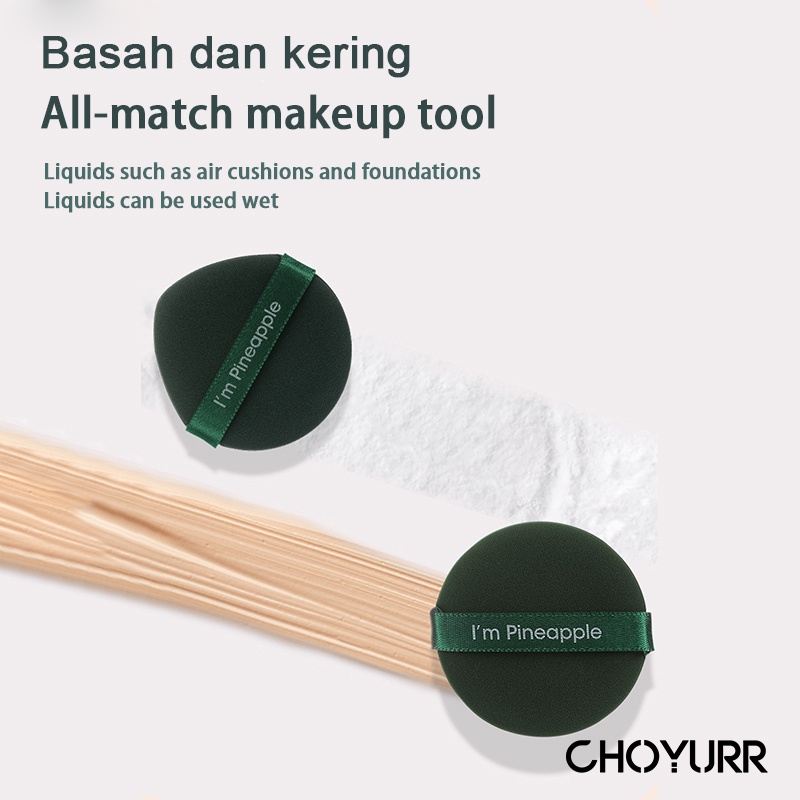 【COD】Sponge Puff Bedak 3 Warna Basah Dan Kering Bedak Longgar Air Cushion Puff Penggunaan Ganda Alat Kecantikan Korea Import Murah-CH
