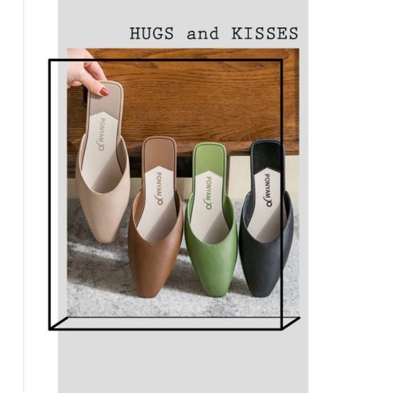 Sepatu Flat Jelly Shoes Wanita Polos Fashion Ponyam Import RF ▫ TGR.01Ja23ᴹ